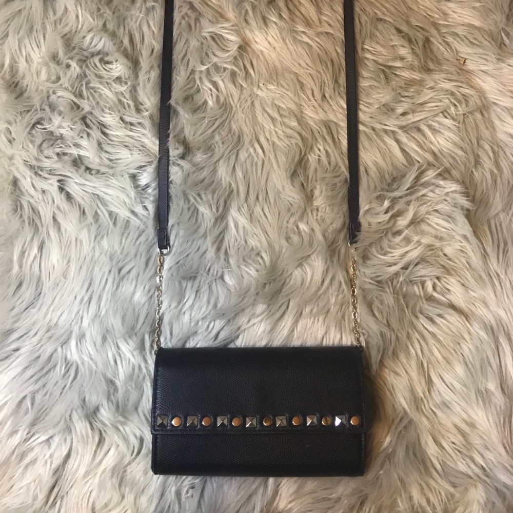 Black studded H&M purse
